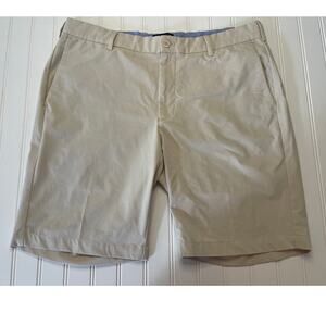 Peter Millar Khaki Chino Shorts Golf 9" Inseam Casual Resort Size Men's 35
